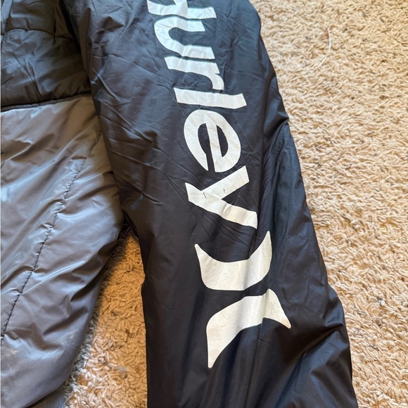 Hurley Two-Tone Hooded Jacket in Black and Gray - Picture 3 of 5